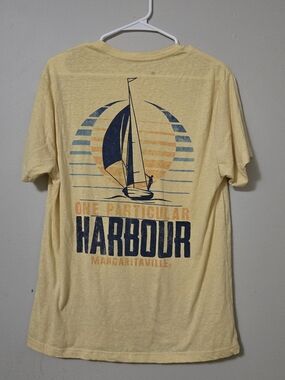 Margaritaville Yellow Short-Sleeve Harbour Sailboat Graphic Tee